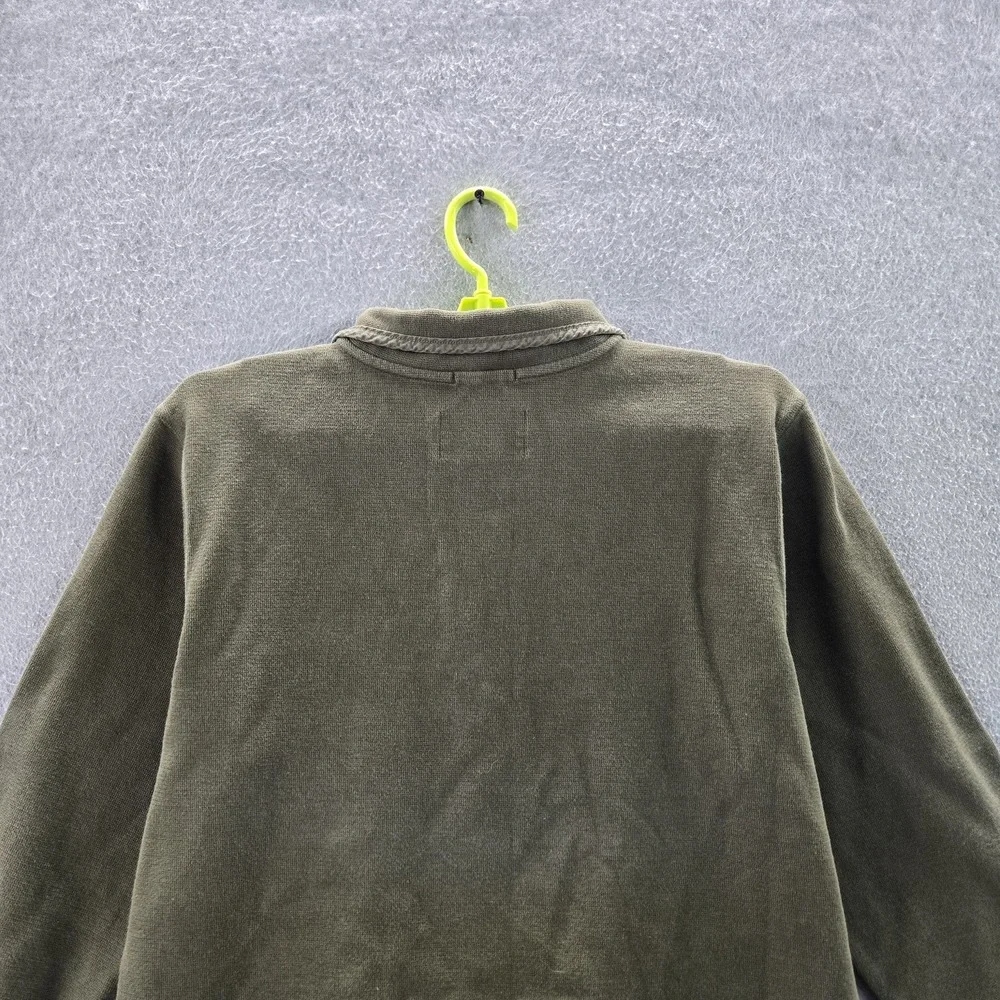 REI Cooperative Men Sweater LARGE Green Cotton Nylon‎ Gorpcore Collar